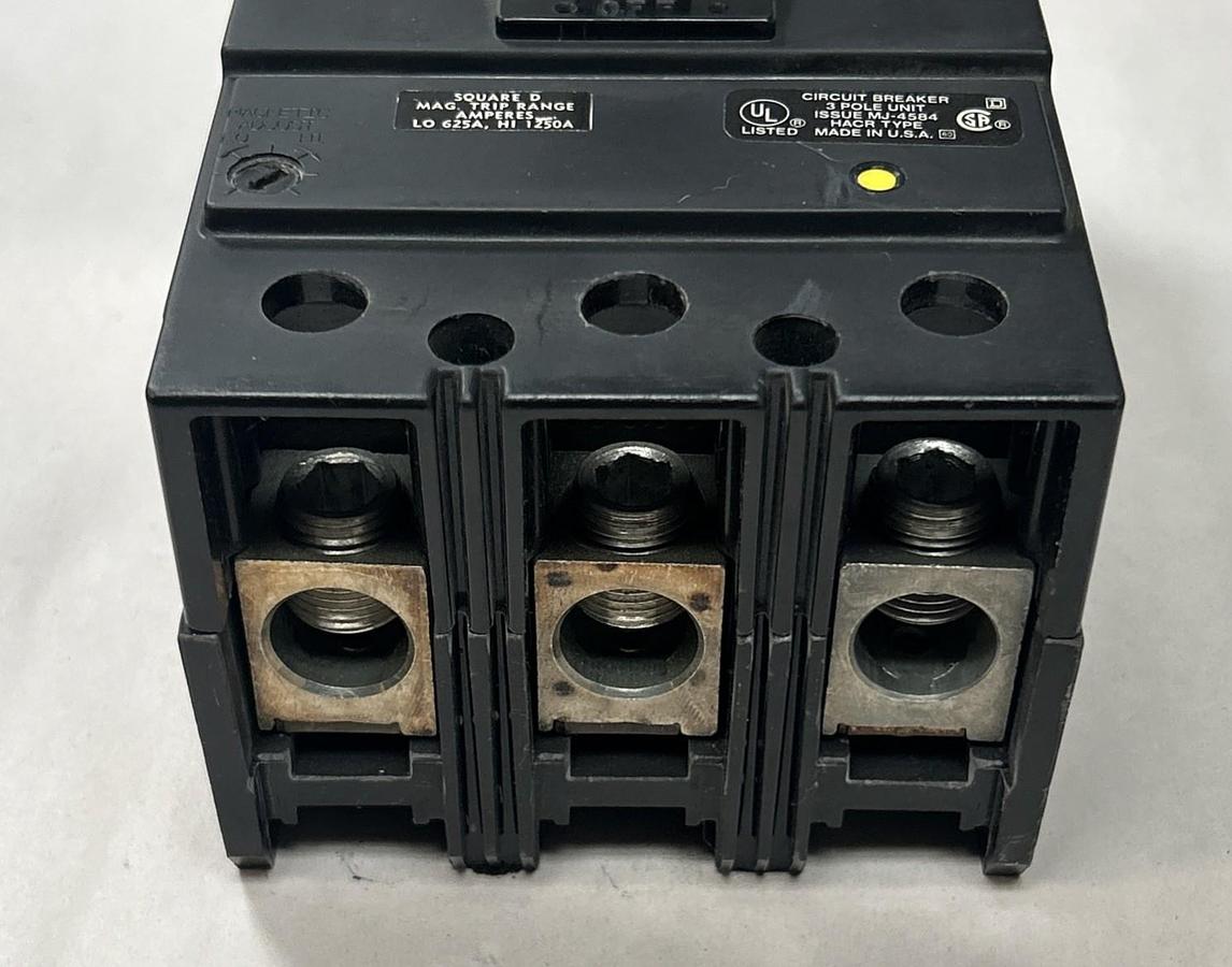 Used SQUARE D,KAL36125,CIRCUIT BREAKER 125A 600V 3P