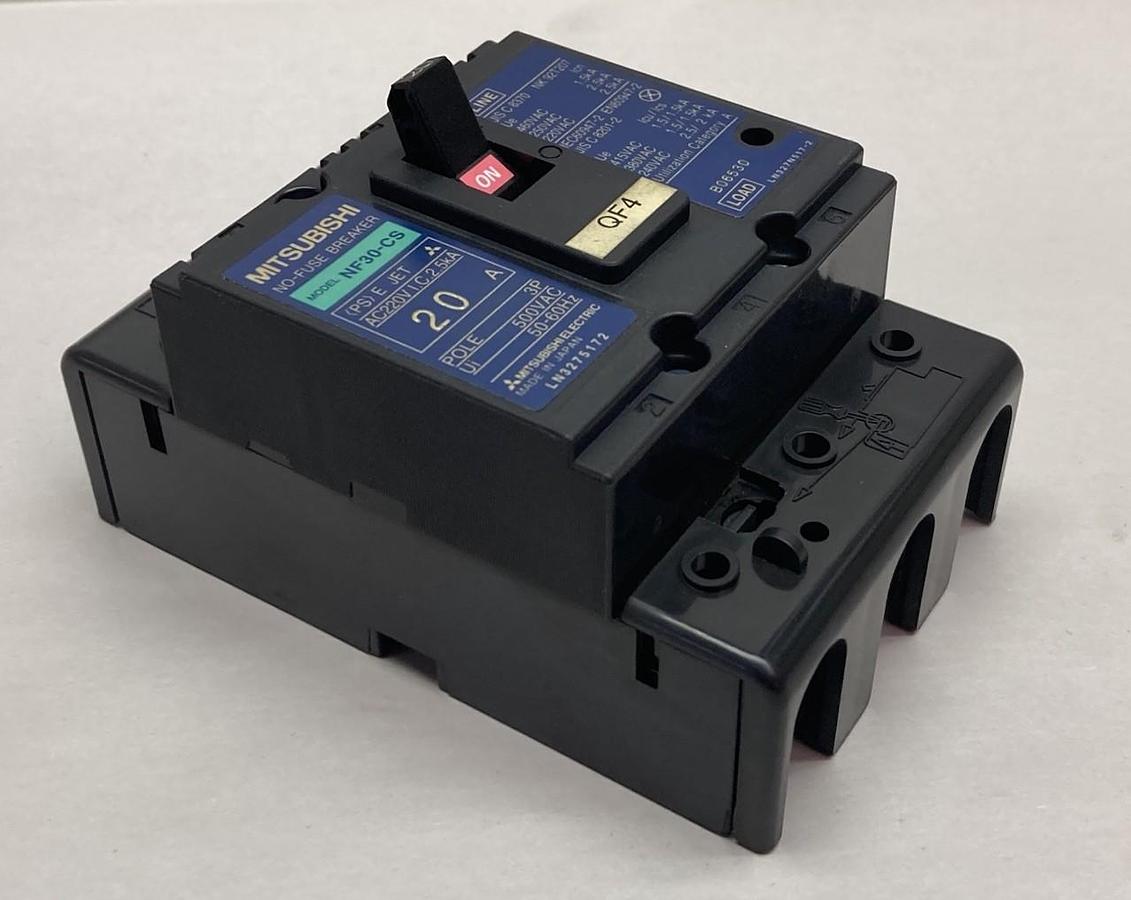 Used Mitsubishi,NF30-CS,3-Pole Circuit Breaker 20A