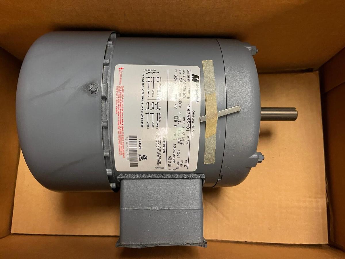 MAGNETEK,H869, 3/4HP AC MOTOR 1725RPM 3PH BA56 8-182683-01