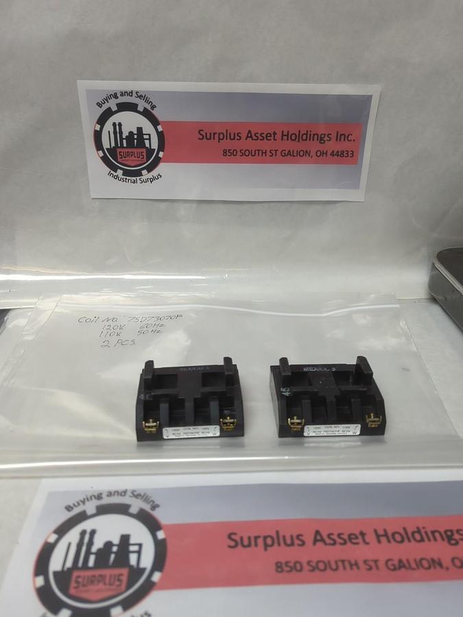 Used SE&A,75D73070F,COIL 12V 60HZ 110V 50HZ LOT OF 2 PRE-OWNED