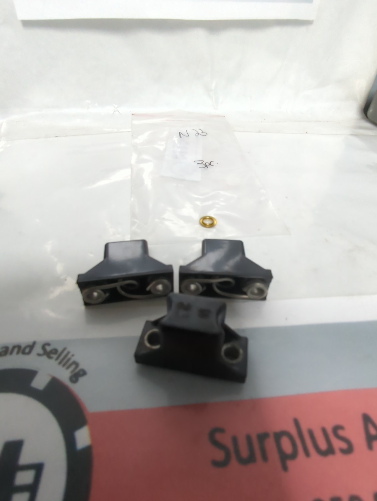 Used ALLEN BRADLEY,N23,THERMAL OVERLOAD PROTECTION HEATER ELEMENT LOT OF 3 PRE-OWNED