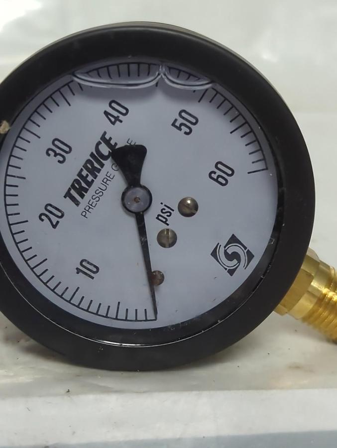 TRERICE,800LFB,PRESSURE GAUGE 0-60PSI 1/4 NPT LM NOS