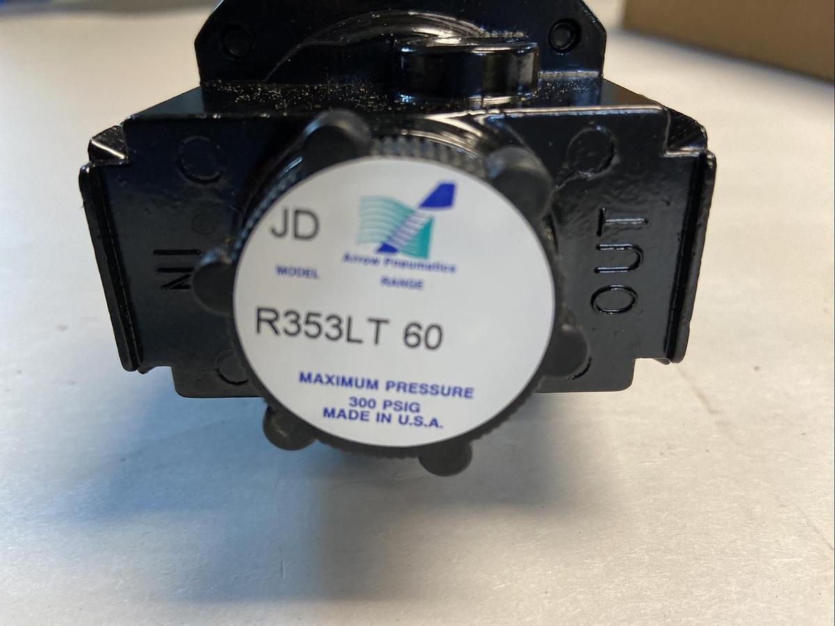 Used Arrow Pneumatics,R353LT-60,3/8 INCH Air Regulator 0-300PSI
