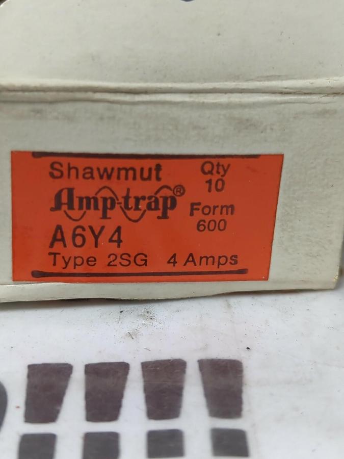 GOULD SHAWMUT,A6Y4,TYPE 2SG AMP-TRAP FUSES BOX OF 10 NOS