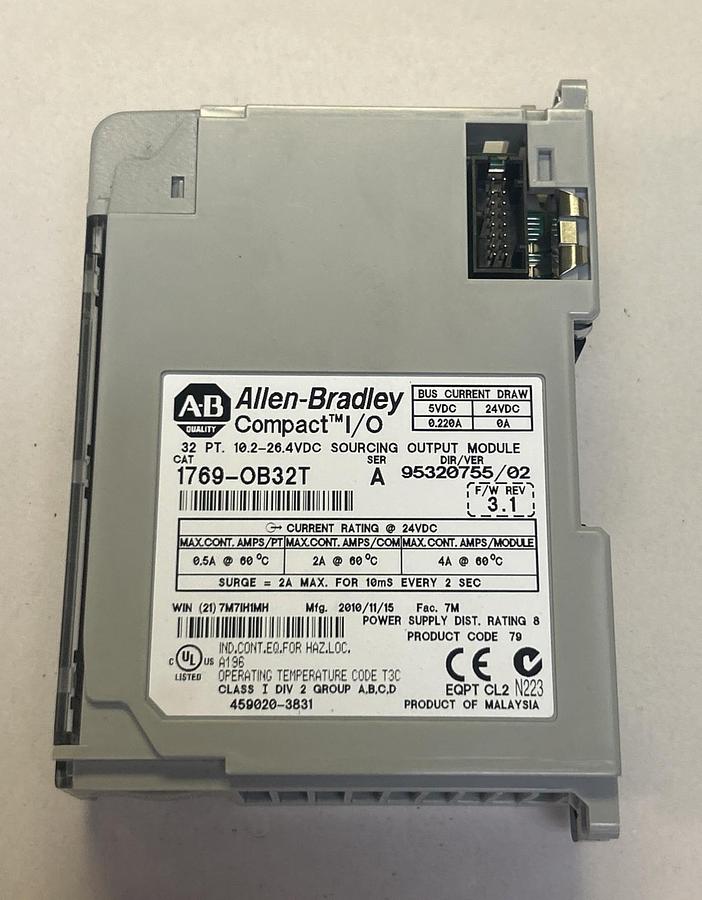 Used ALLEN BRADLEY,1769-OB32T,OUTPUT MODULE