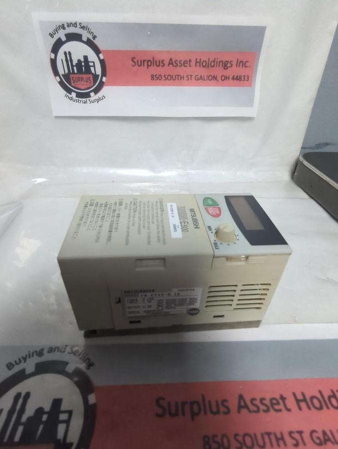 Used MITSUBISHI,FR-E520-0.1K,FREQROL-E500 INVERTER DRIVE PRE-OWNED