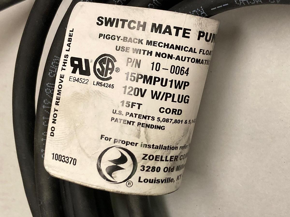 Used SJE-Rhombus,15PMPU1WP,Tether Float Piggyback 120VAC