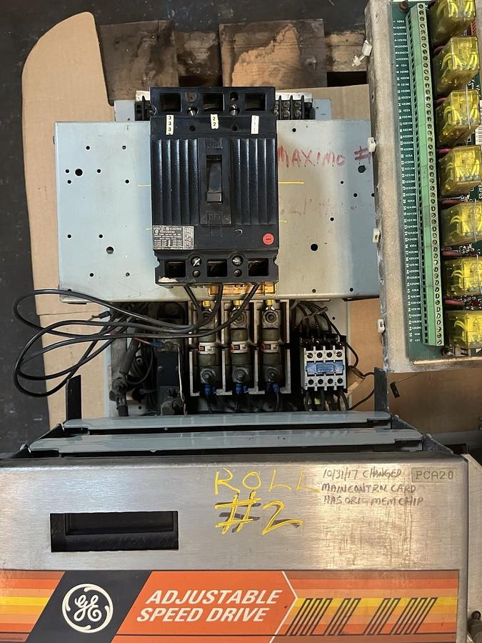 Used GE,7VXFS128CD10,ADJUSTABLE SPEED DRIVE VFD 2HP 460V 3PH VARIABLE FREQUENCY