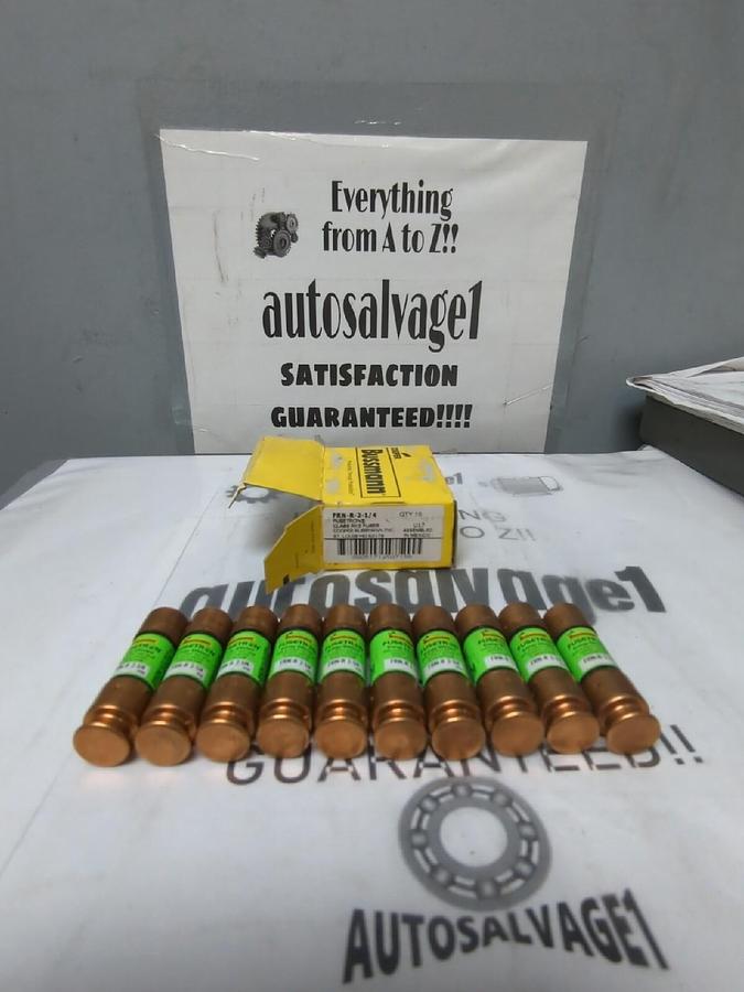 COOPER BUSSMANN,FRN-R-2-1/4,2-1/4 AMP FUSETRON FUSES BOX OF 10 NEW