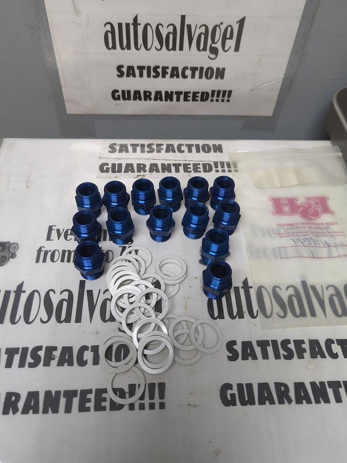 UNBRANDED,NA,1/2X 1/2IN PIPE/TUBE FITTING MALE X2 LOT OF 14 W/ 27 SEAL/WASHERS