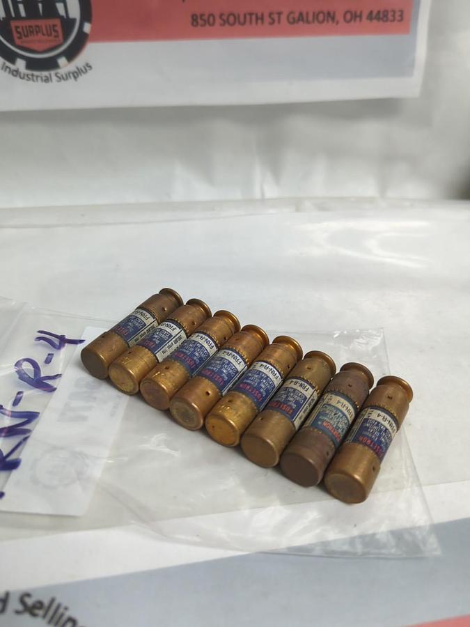 Used COOPER BUSSMANN,FRN-R-4,FUSETRON 4 AMP FUSE LOT OF 8 PRE-OWNED