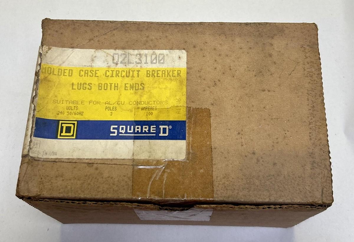 Used SQUARE D,Q2L3100,CIRCUIT BREAKER 100A 240V 3P NEW