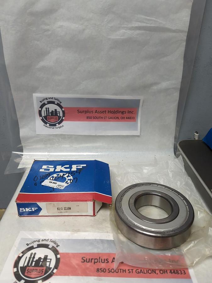 SKF,6313 2ZJEM,METAL SHIELDED DEEP GROOVE BALL BEARING NOS