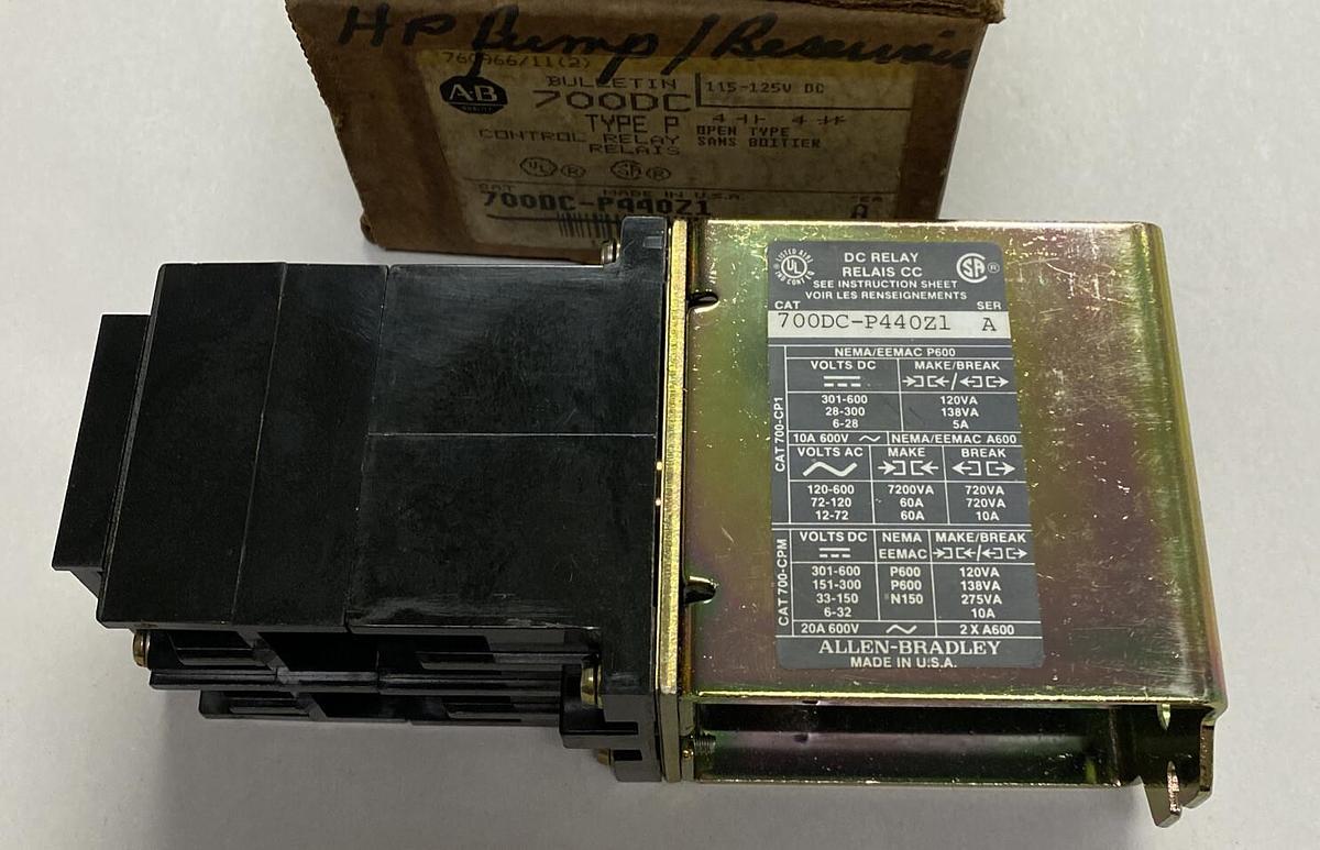ALLEN BRADLEY,700DC-P440Z1,SER A DC RELAY NOS