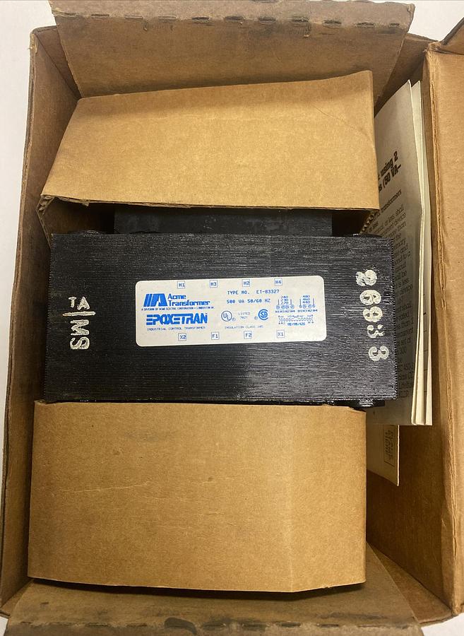 Acme,ET-83327,Transformer 500VA NOS