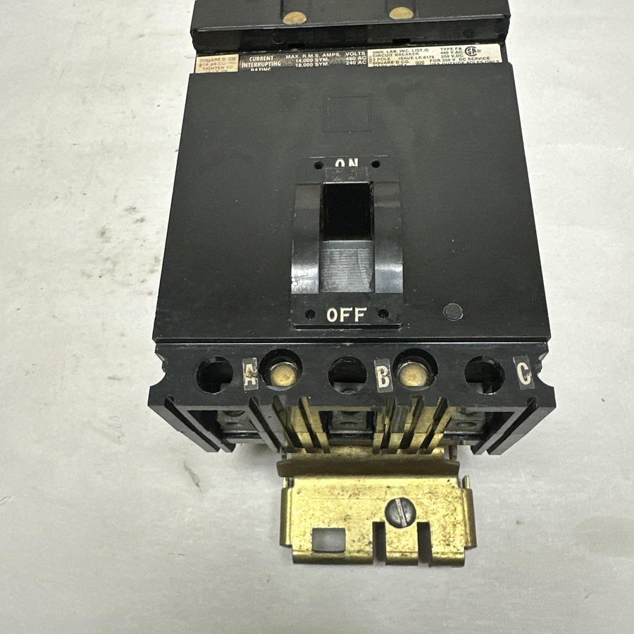 Used Square-D,FA-34020,20 Amp 3 Pole Molded Circuit Breaker