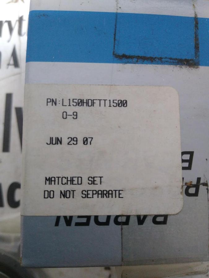 Used BARDEN,L150HDFTT1500,SUPER PRECISION BEARINGS SET OF 4 MATCHED SET NOS