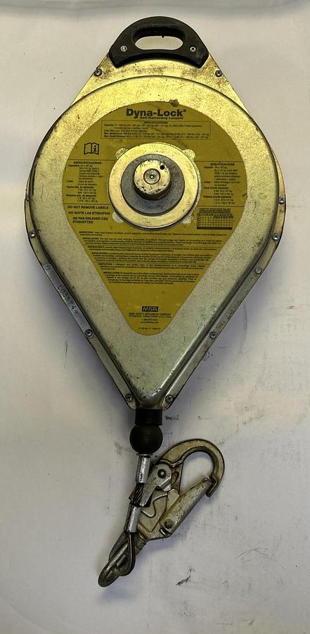 Used DYNA-LOCK,506208,SELF RETRACING GALVANIZED CABLE 95FT 400LB WILL LIFE