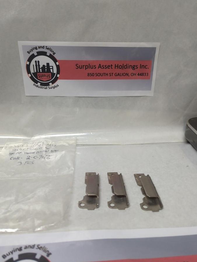 Used WESTINGHOUSE,2C-772,THERMAL OVERLOAD HEATER RELAY LOT OF 3 USED