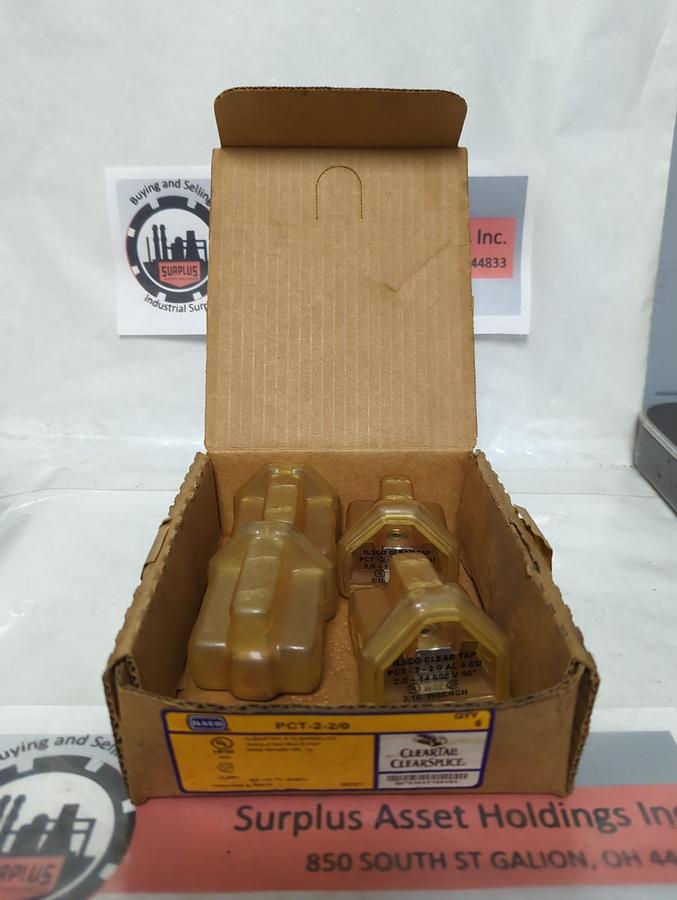 ILSCO,PCT-2-2/0,CLEAR TAP INSULATED CONNECTOR 2/0-14 WIRE RANGE LOT O F3 NOS