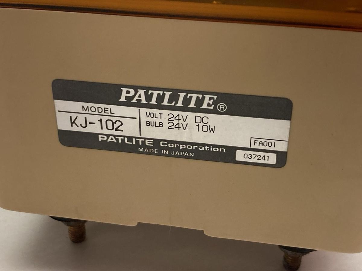 Used Patlite,KJ-102,Orange Signal Tower 24VDC