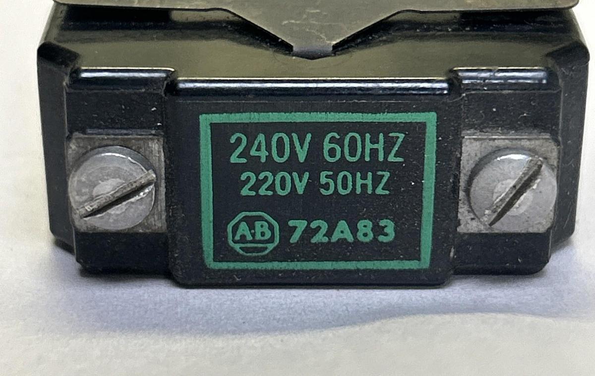 Used ALLEN BRADLEY,72A83,COIL 220/240V 50/60HZ