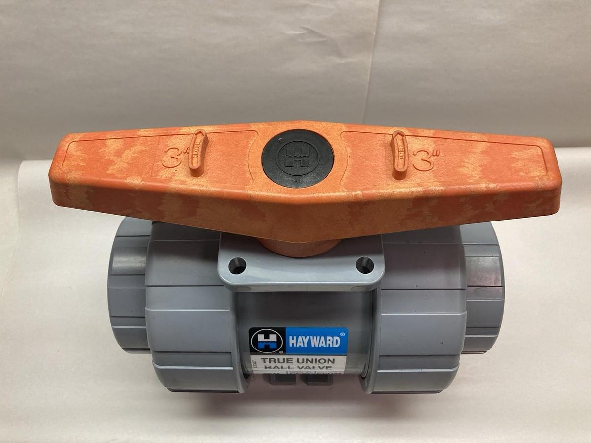 Used Hayward Flow Control,CPVC EPDM NSF/ANSI61,True Union Ball Valve 3"