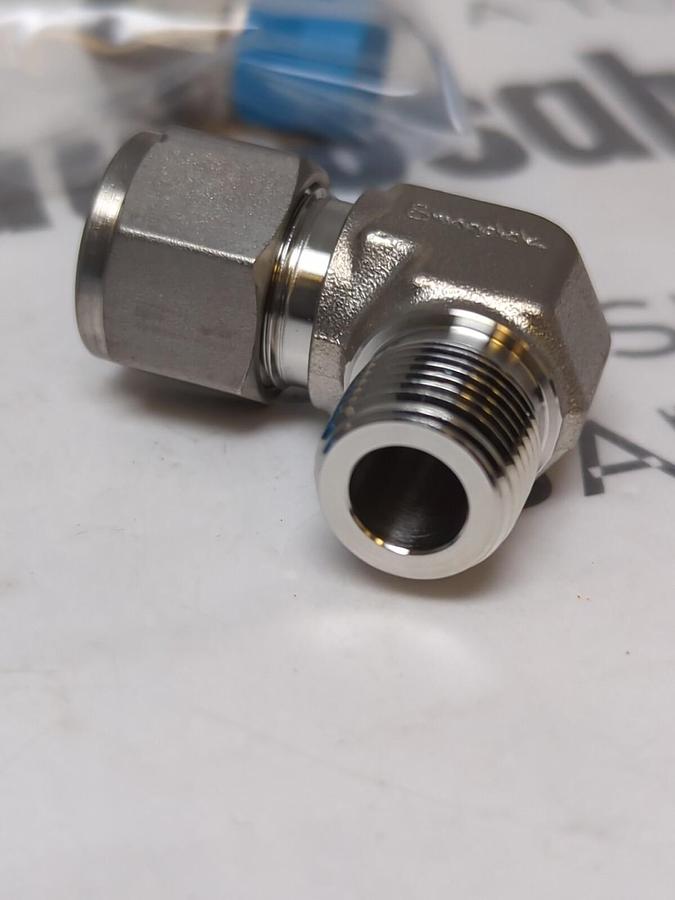 SWAGELOK,SS-810-2-6,MALE ELBOW 1/2TX3/8MNPT LOT OF 3 NOS