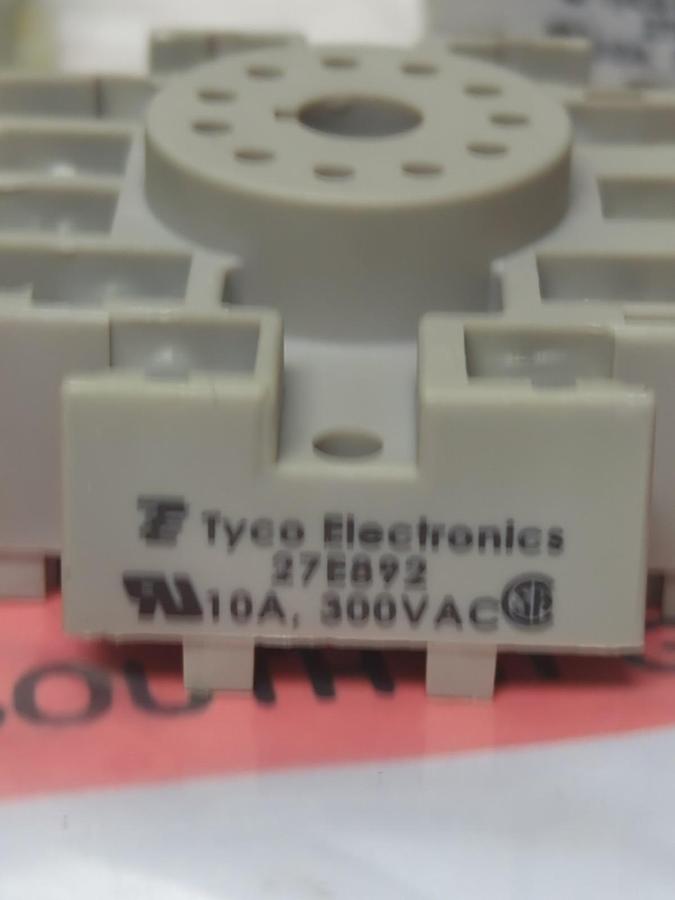TYCO ELECTRONICS,27E892,RELAY BASE 10 AMP 300VAC PACK OF 10 PCS NOS