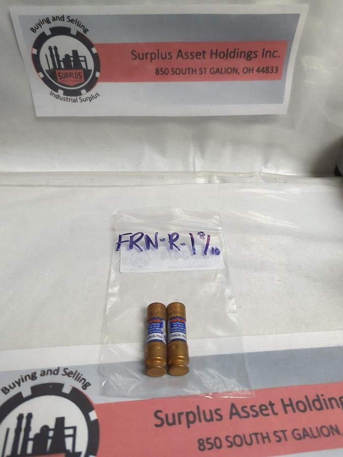 Used COOPER BUSSMANN,FRN-R-1-8/10,FUSETRON 1-8/10 AMP FUSE LOT OF 2 PRE-OWNED