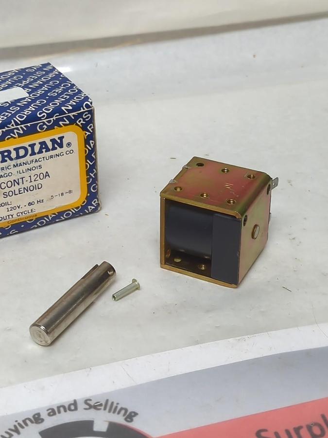 GUARDIAN,2-CONT-120A,SOLENOID 120V 60HZ NOS