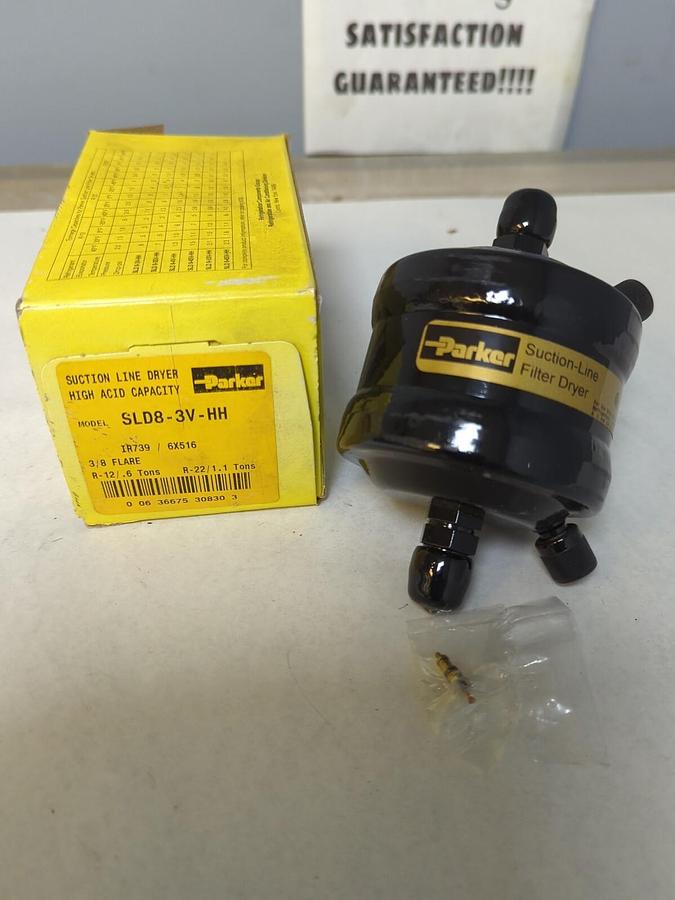 PARKER,SLD8-3V-HH,3/8 INCH FLARE SUCTION LINE FILTER/DRYER NOS