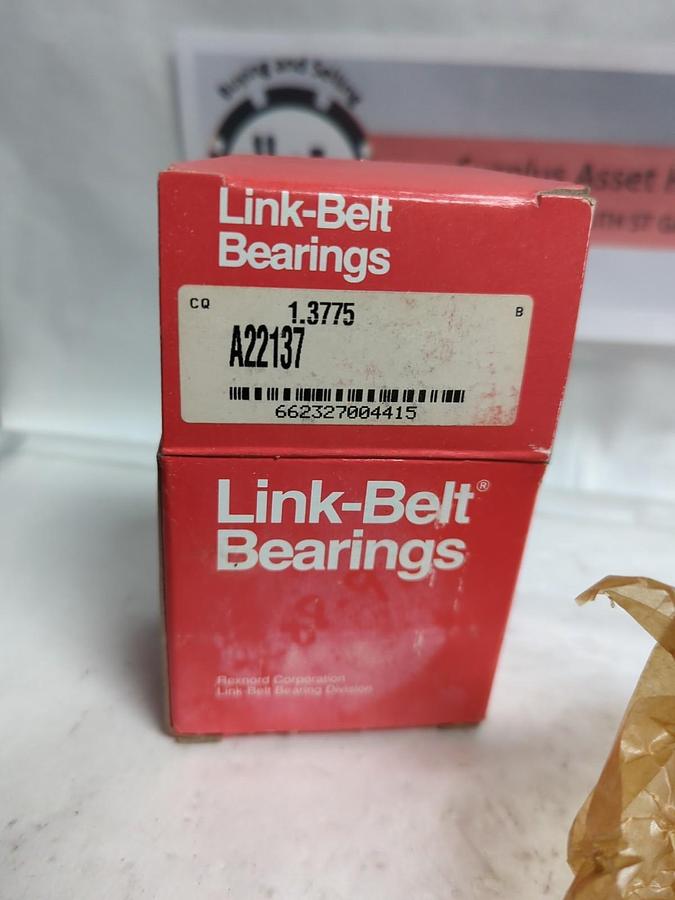 LINK-BELT,A22137,SPHERICAL ROLLER BEARING 1.3775 NOS