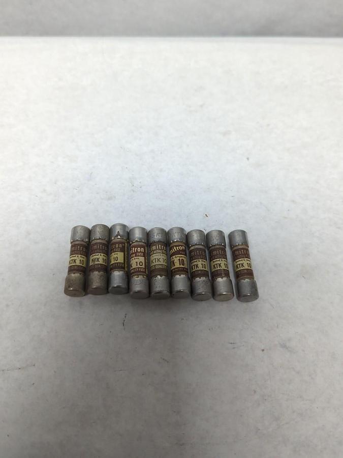 COOPER BUSSMANN,KTK 10,LIMITRON 10 AMP FUSE LOT OF 9 NOS