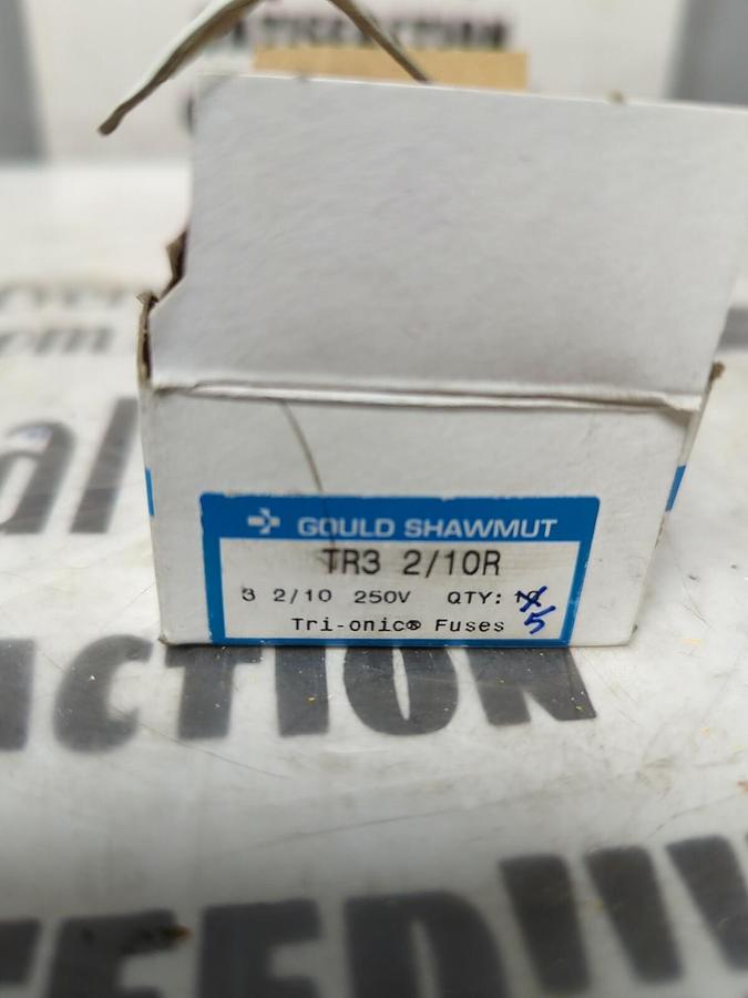 GOULD SHAWMUT,TR3 2/10R,TRI-ONIC FUSE BOX OF 5 NOS