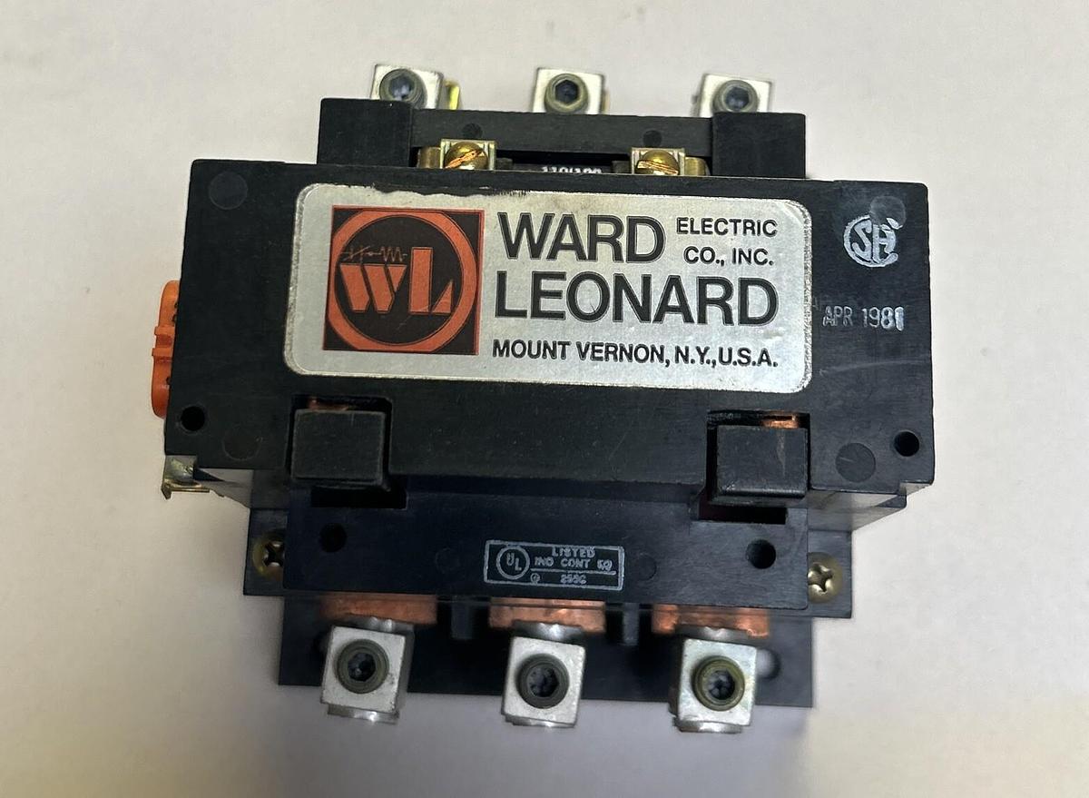 Used WARD LEONARD,5002A3001-11,CONTACTOR SIZE 2 50A 3P 120V