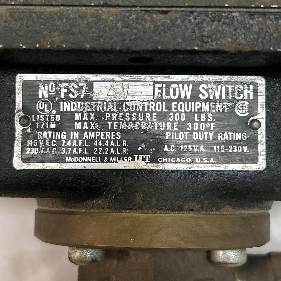 Used MCDONNELL,FS74V,FLOW SWITCH,FLOW SWITCH