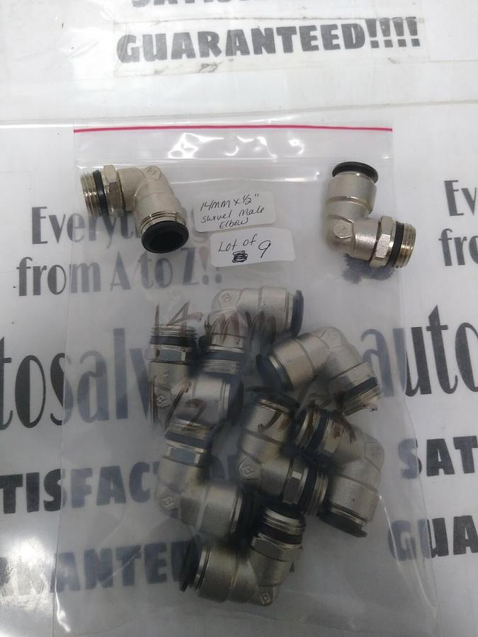 UNBRANDED,NA,TUBE SWIVEL MALE ELBOW 14MMX1/2 IN LOT OF 9 NOS