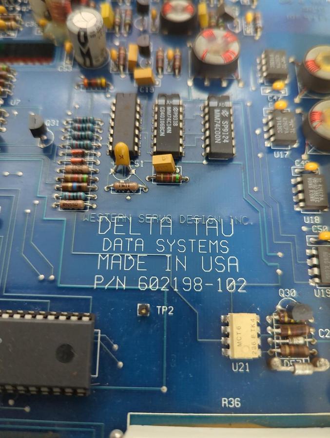 Used DELTA TAU DATA SYSTEMS,602198-102,WESTERN SERVO CIRCUIT BOARD ASSEMBLY PRE-OWNED