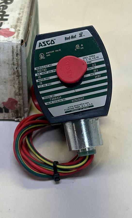 ASCO,8030G017,SOLENOID VALVE 1/2INCH 2W 480/60V NOS