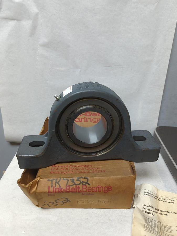 LINK-BELT,P224,PILLOW BLOCK BEARING 2-3/4 INCH BORE NOS