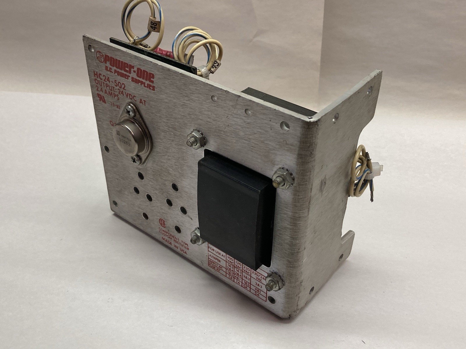 Used Power-One,HC24-502,DC Power Supply 24VDC 2.4A