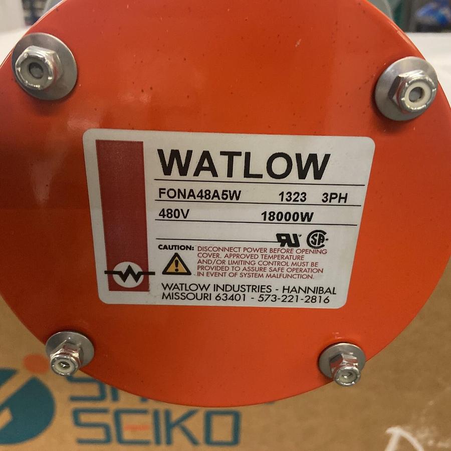 Used Watlow,FONA48A5W,Immersion Heater 18000W 480V 3PH