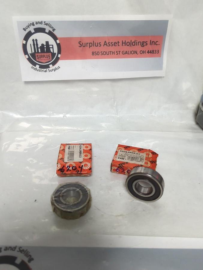 FAG,6204,BALL BEARING LOT OF 2 NOS