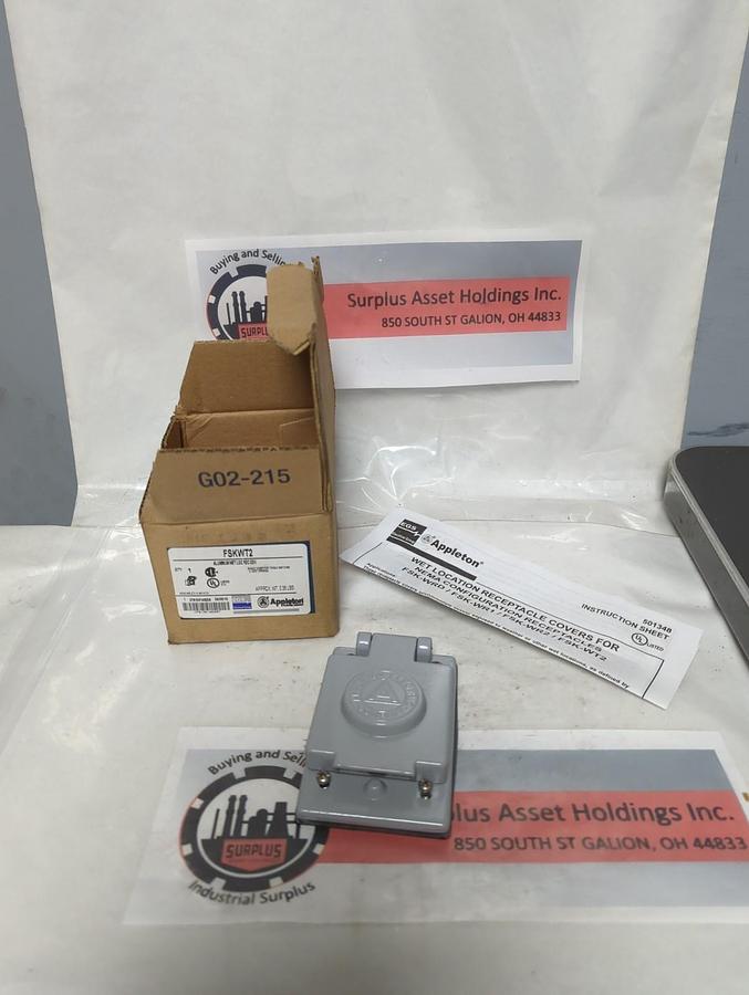 APPLETON,FSKWT2,SINGLE COVER FOR TOGGLE SWITCH 1-19/32 INCH OPENING NOS