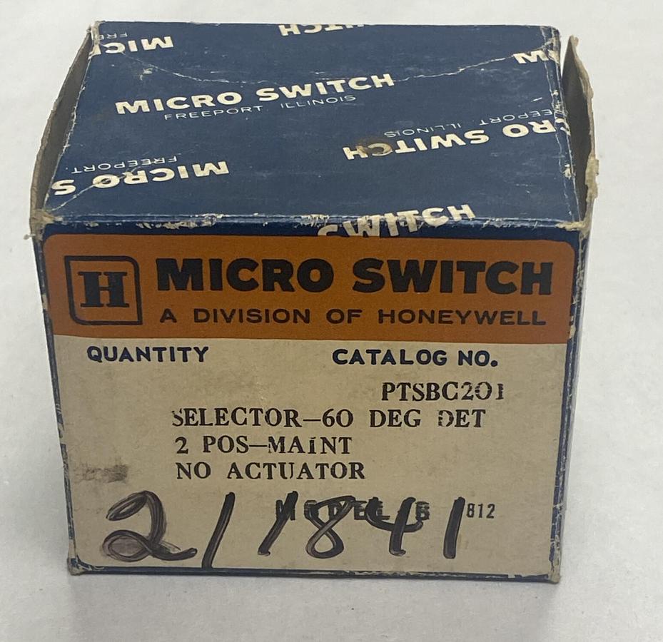 HONEYWELL MICROSWITCH,PTSBC201,2 POSITION SWITCH NOS