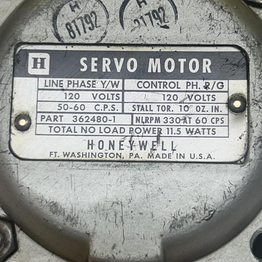 Used HONEYWELL,362480-1,SERVO MOTOR 120V 11.5W