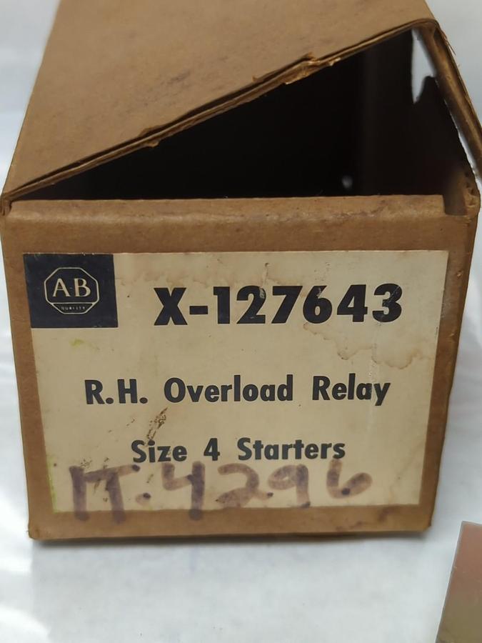 ALLEN BRADLEY,X-127643,R.H. OVERLOAD RELAY NOS