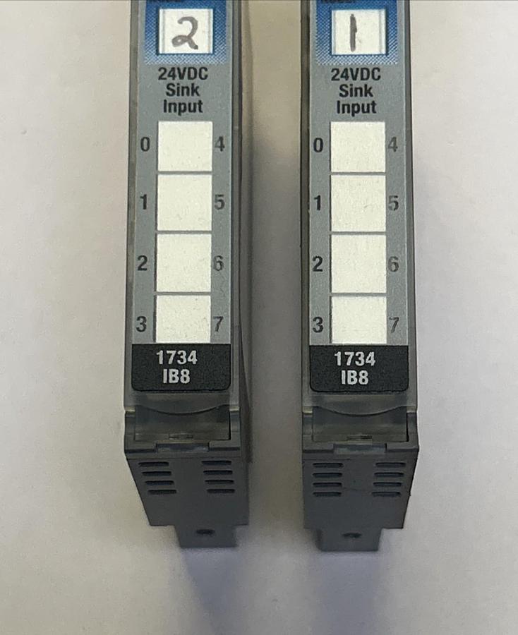 Used ALLEN BRADLEY,1734-IB8,INPUT MODULE LOT OF 2