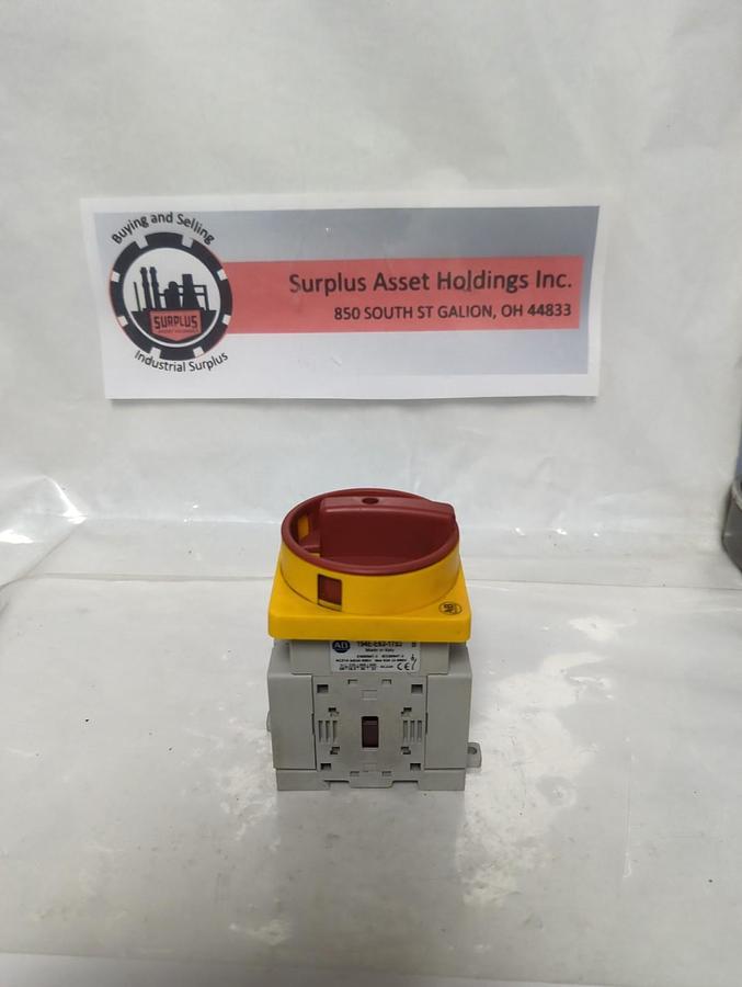 Used ALLEN BRADLEY,194E-E63-1753,SERIES B DISCONNECT SWITCH 63A 600VAC PRE-OWNED